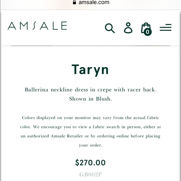 Amsale Taryn Mauve Crepe Dress - Picture 11 of 11